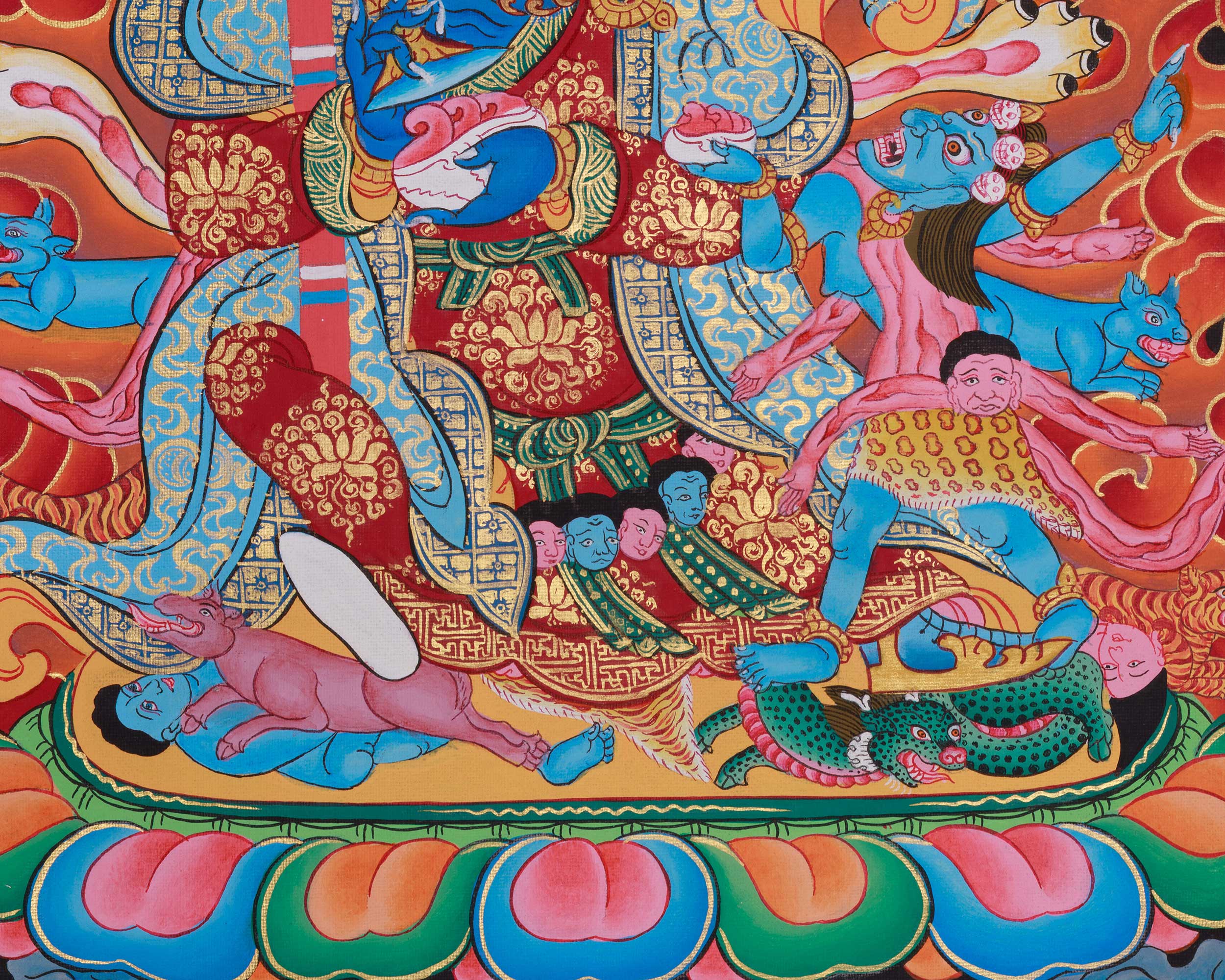Nyingma Mahakala Thangka | The Wrathful Protector and Guardians of the Nyingma Tradition