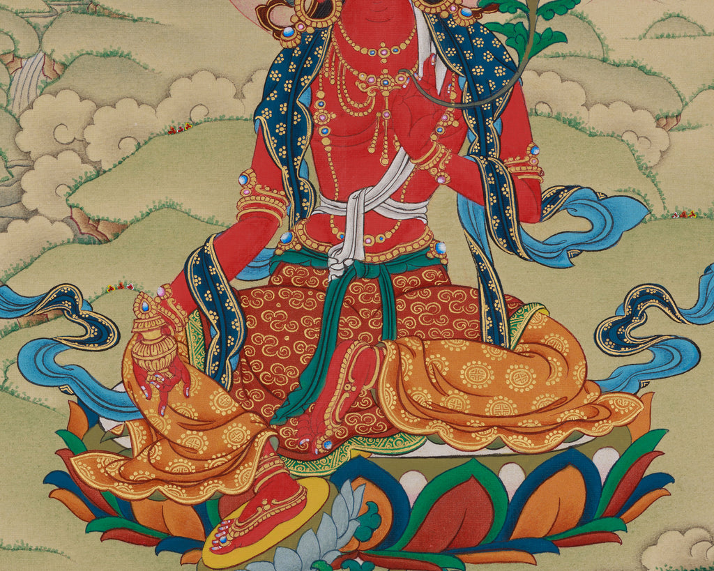 Tangka Red Traditional Thangka of Red Tara | A Symbol of Compassion and Power