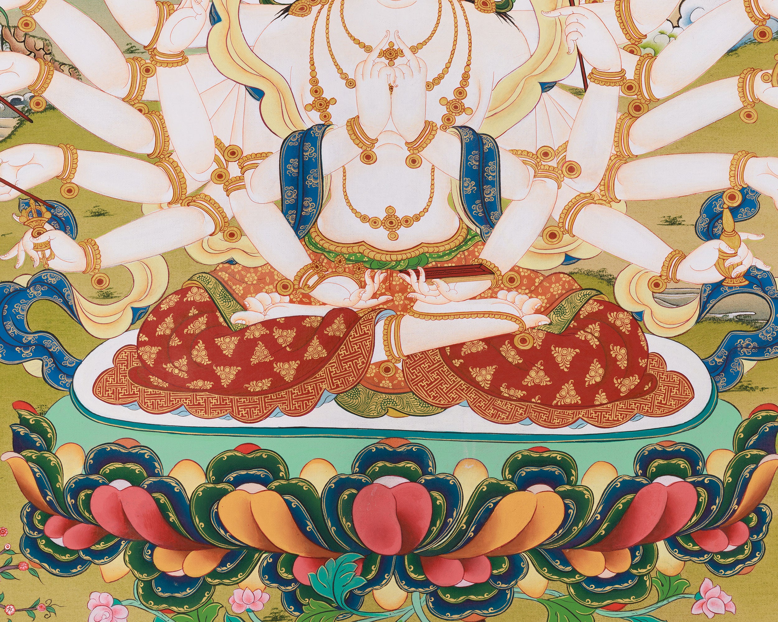 Cundi Bodhisattva Canvas Print | Featuring Amitabha Buddha | Digital Printing