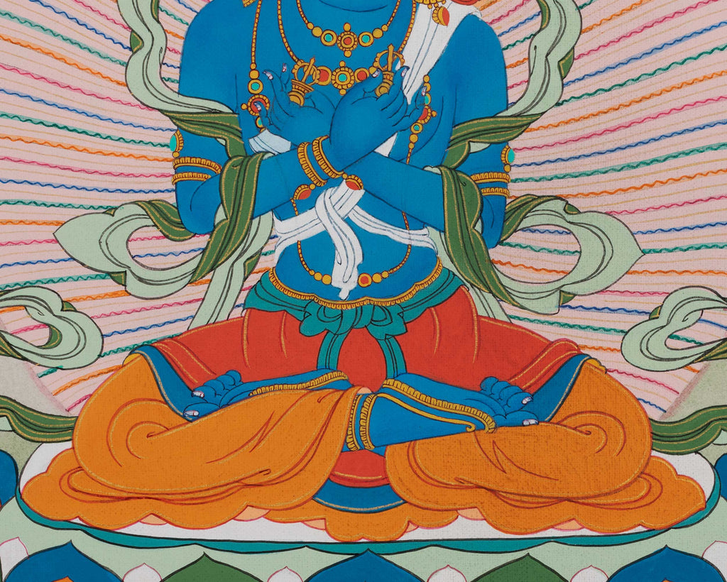 The Vajra Holder Vajradhara Buddhist Thangka Painting the-vajra-holder-vajradhara-buddhist-thangka-painting