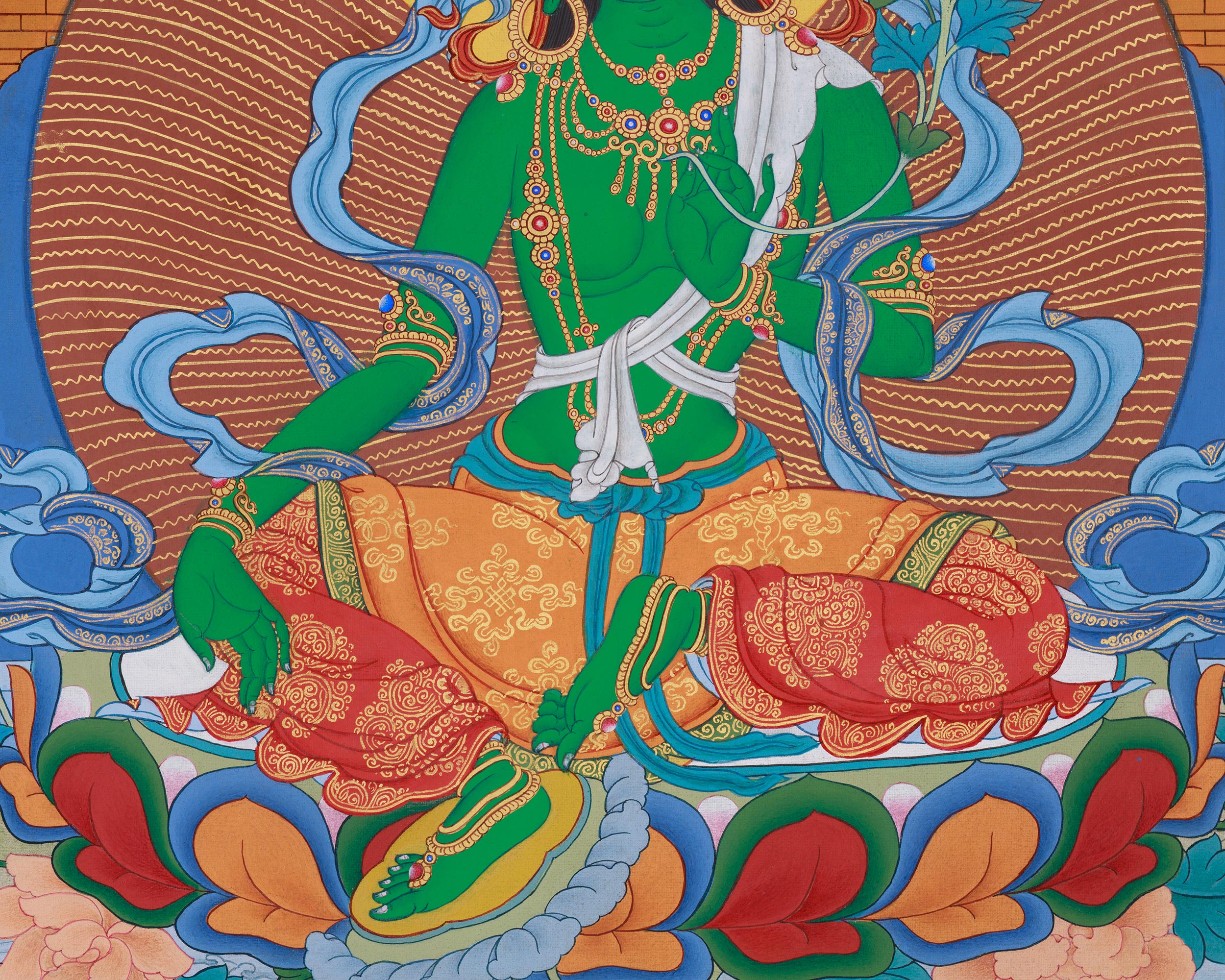 Sacred 21 Tara Bodhisattvas of Compassion | A Divine Thangka of Protection, Healing, and Wisdom