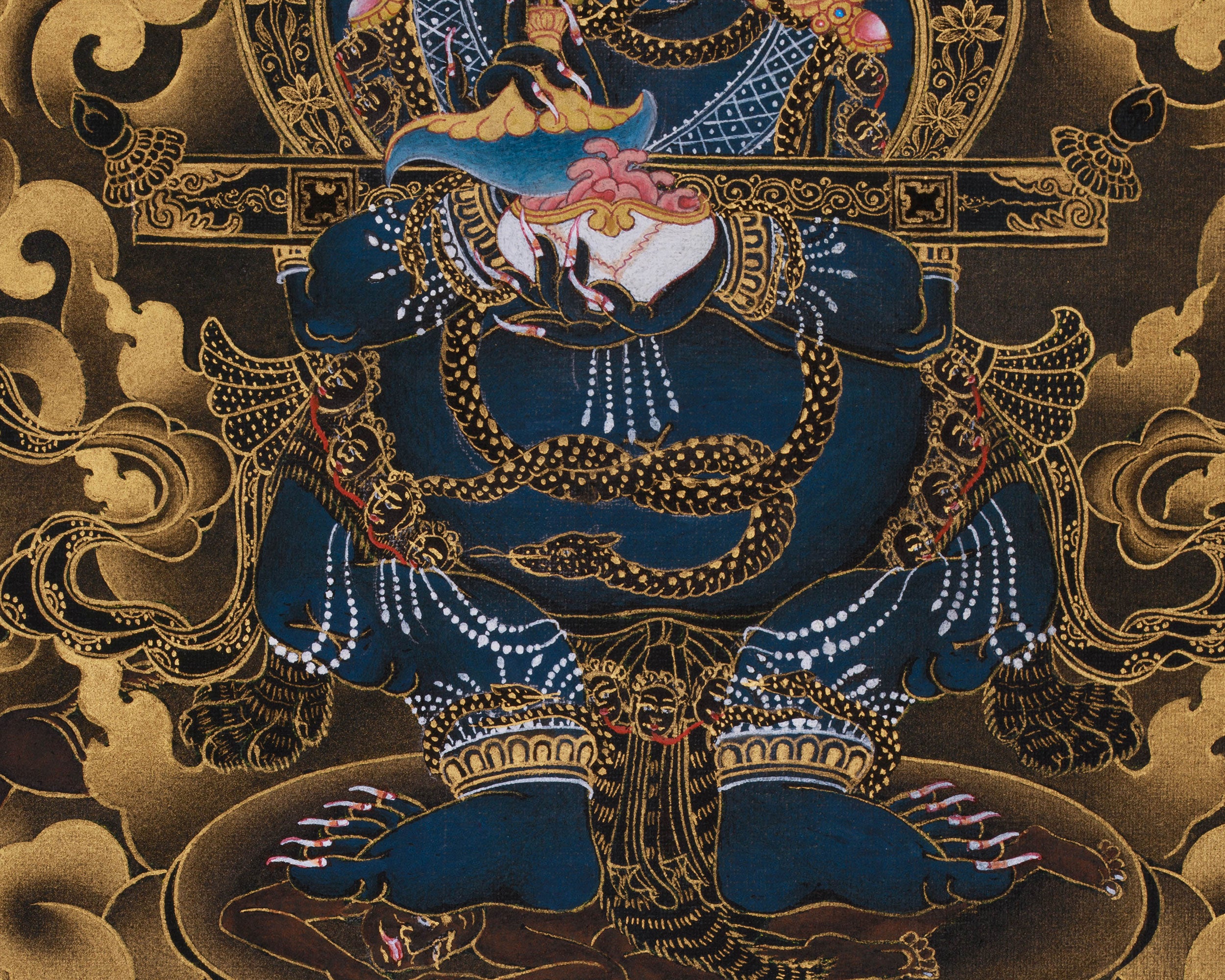 Wrathful Deity, Sakya Mahakala Thangka | Mahakala of Protection and Power