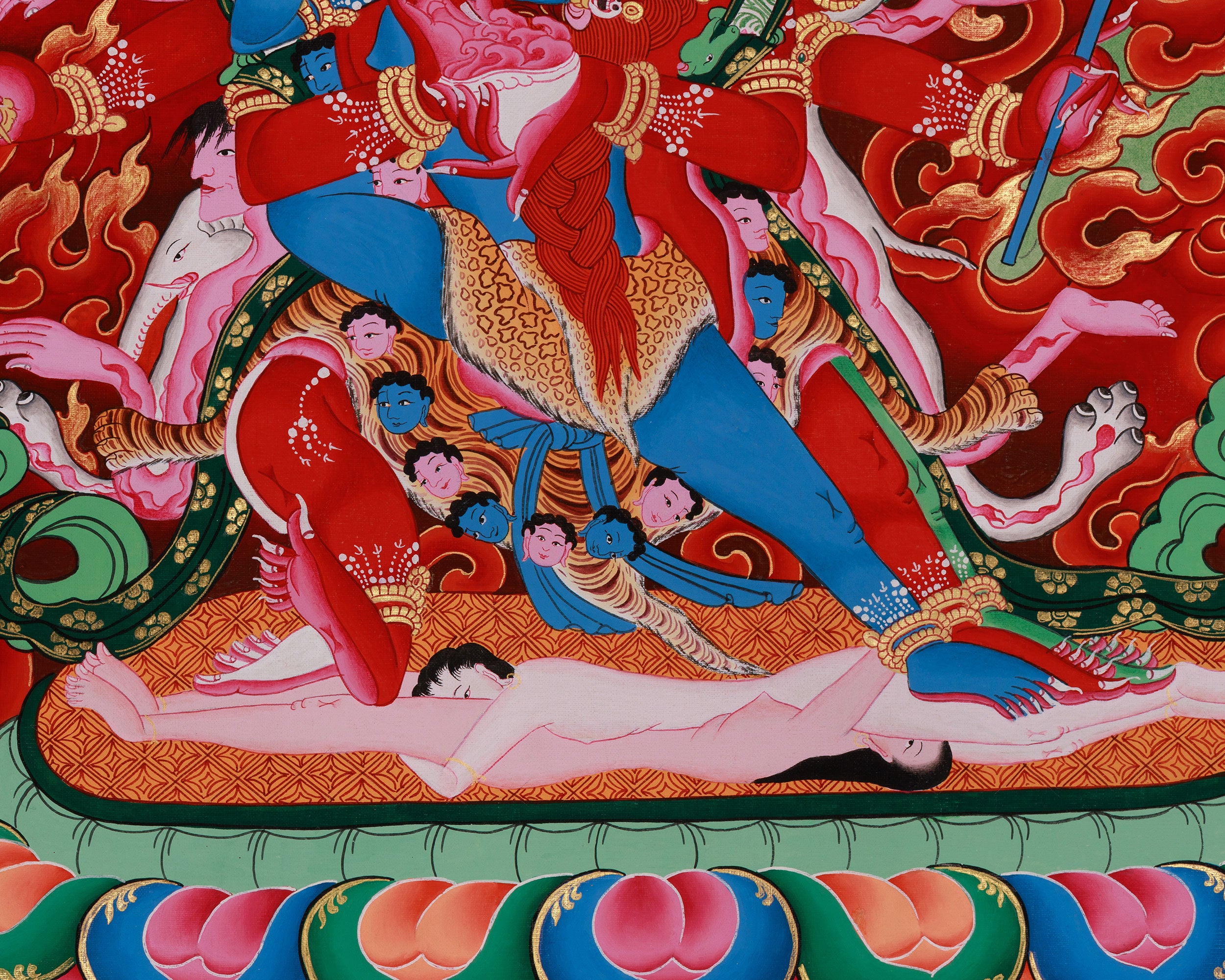 Traditional Thangka of Hayagriva | Buddhist Guardian and Tantric Deity