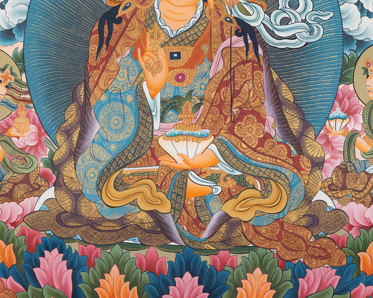 8 Guru Manifestation Thangka | Guru Rinpoche | Lotus Guru: Padmasambhava |