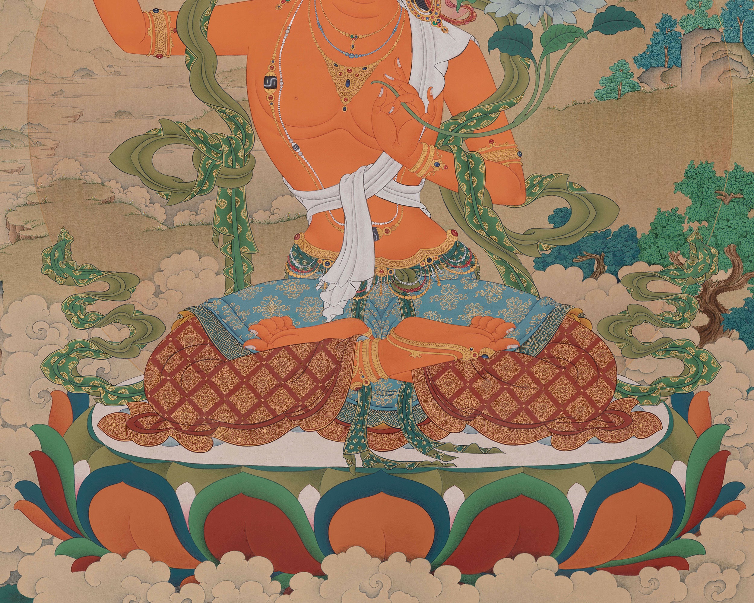 Tibetan Deity Manjushri Art | Representation of Enlightened Wisdom