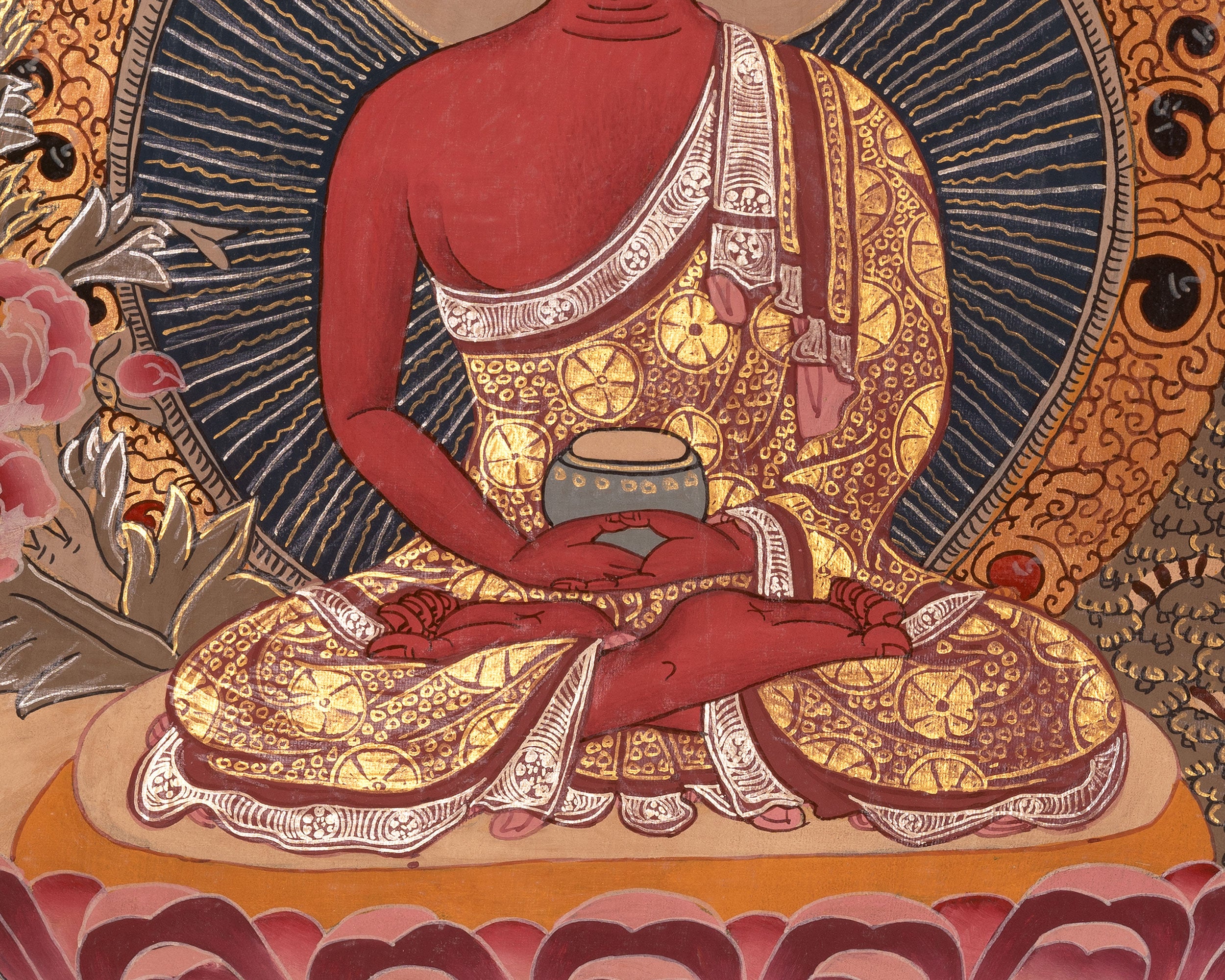 Amitabha Buddha Thangka | Traditional Buddhist Art | Wall Decors