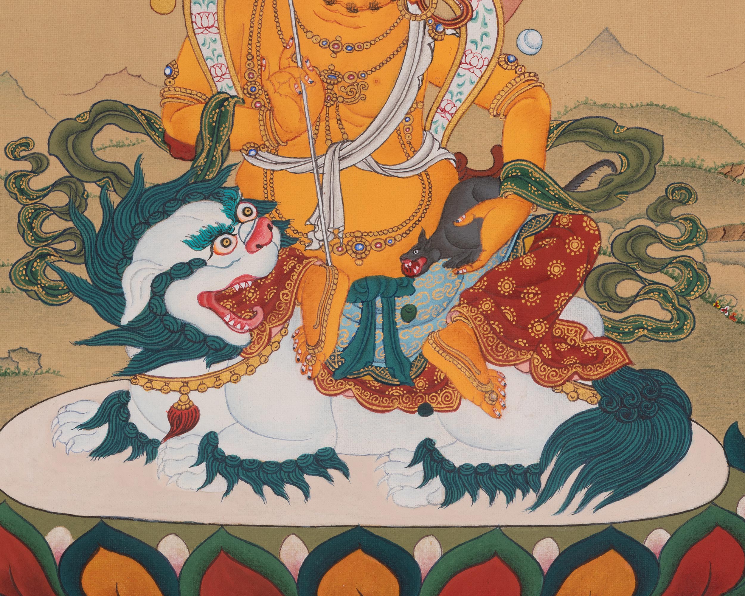 Vaishravana Thangka | Guardian King and Protector Deity In Buddhism | Namtoshe Art