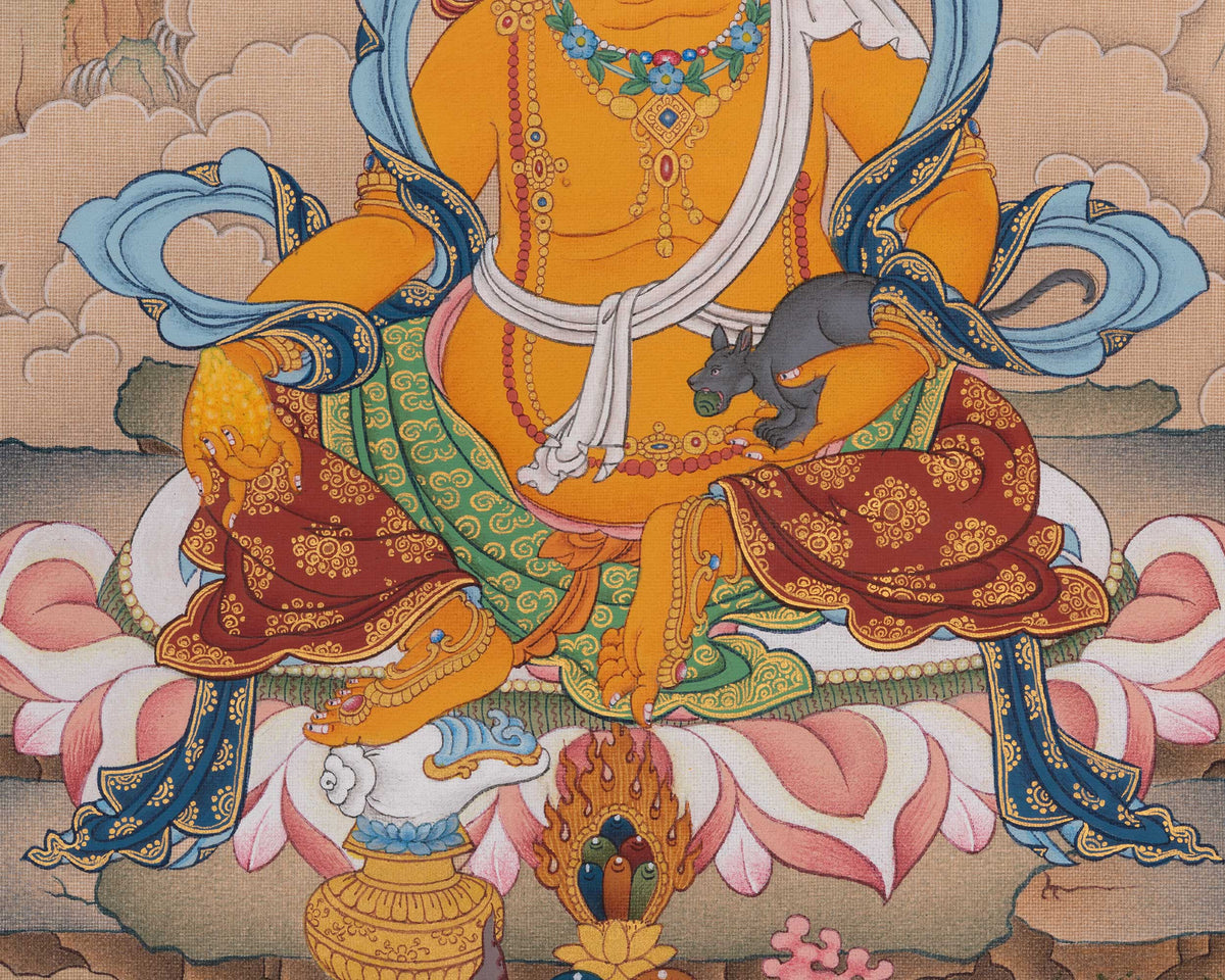 Dzambhala Prosperity Deity Artwork | Symbolizied Wealth and Spiritual Abundance