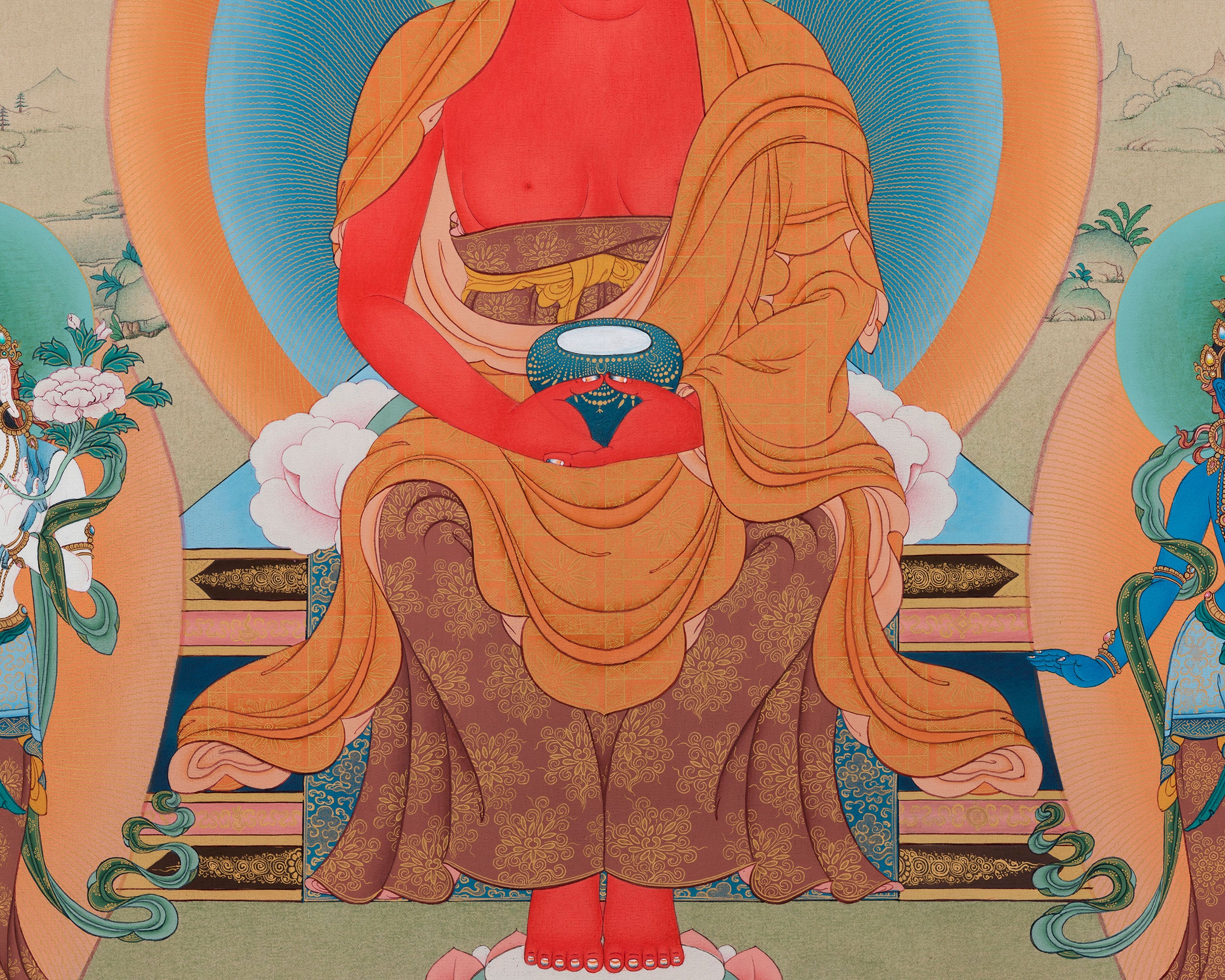 Buddha Amitabha Canvas Print | Rare Tibetan Artwork of the Buddha of Infinite Light