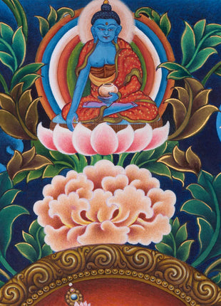 Newari Style White Tara Print | Traditional Artwork of Newari Wall Hanging