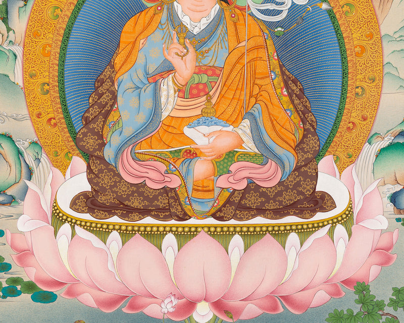 Spiritual Guru Padmasambhava | Thangka of Tibetan Mastery