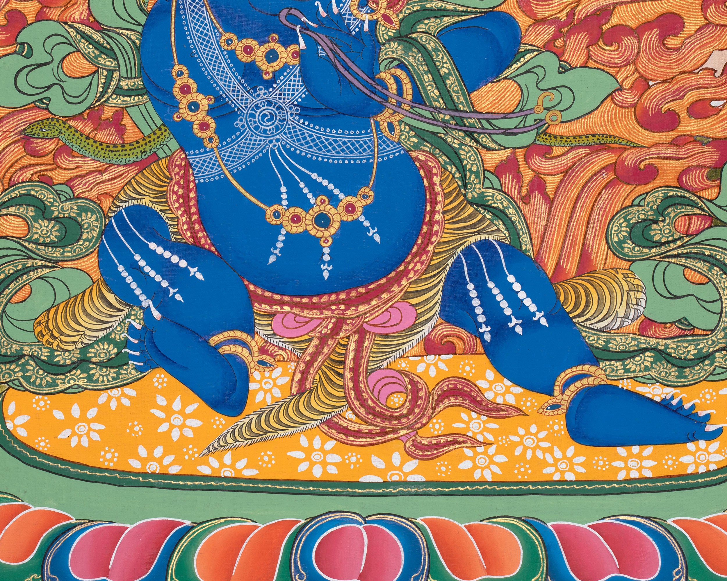 Original Hand-Painted Vajrapani Thangka | Tibetan Wall Hanging
