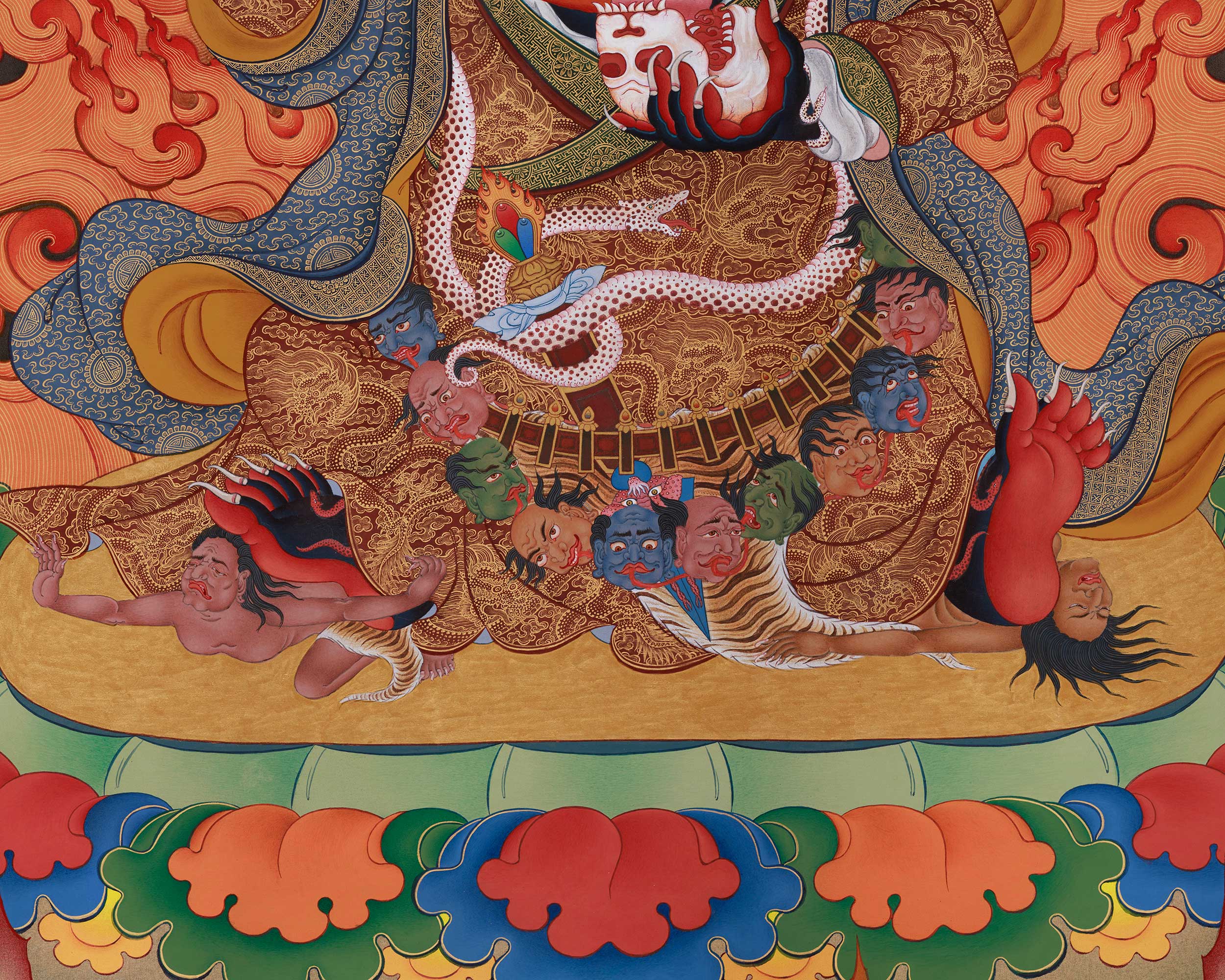 Mahakala Bernagchen Painting | A Premium Thangka of the Wrathful Protector and Guardian