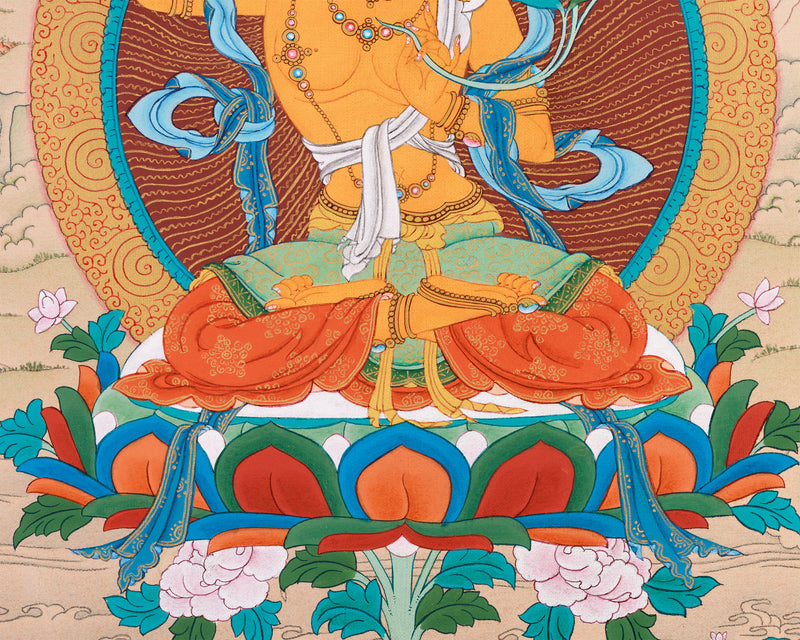 Thangka Manjushri | Bodhisattva of Wisdom and Compassion