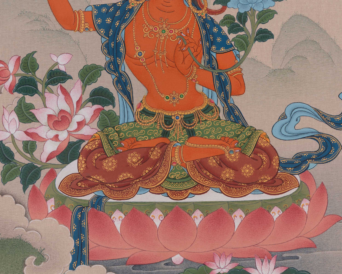Manjushri Sacred Buddhist Art | Wisdom Deity | Vajrayana Buddhism