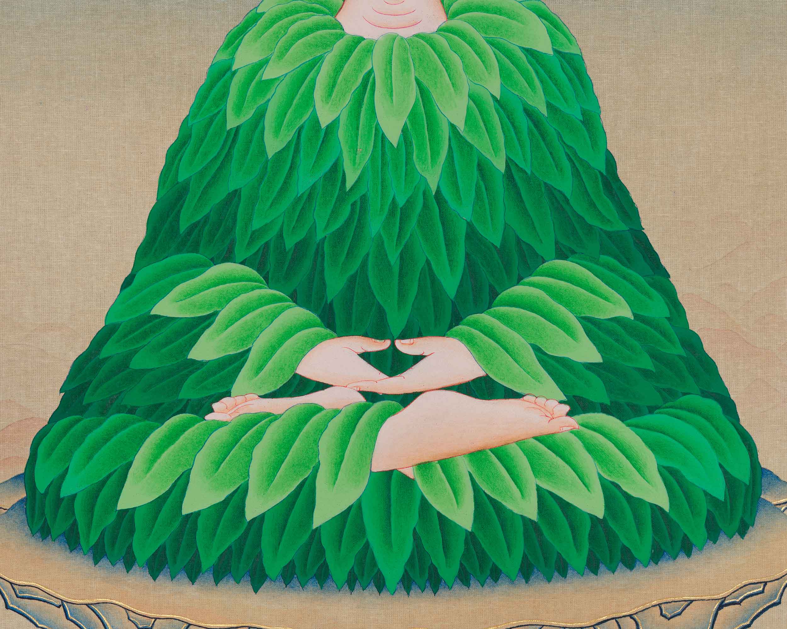 Hand-Painted Mahasiddha Udilipa Thangka | The Legendary Flying Siddha