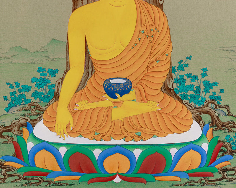 Exclusive Enlightened Buddha Meditation Thangka | Elegance and Enlightenment