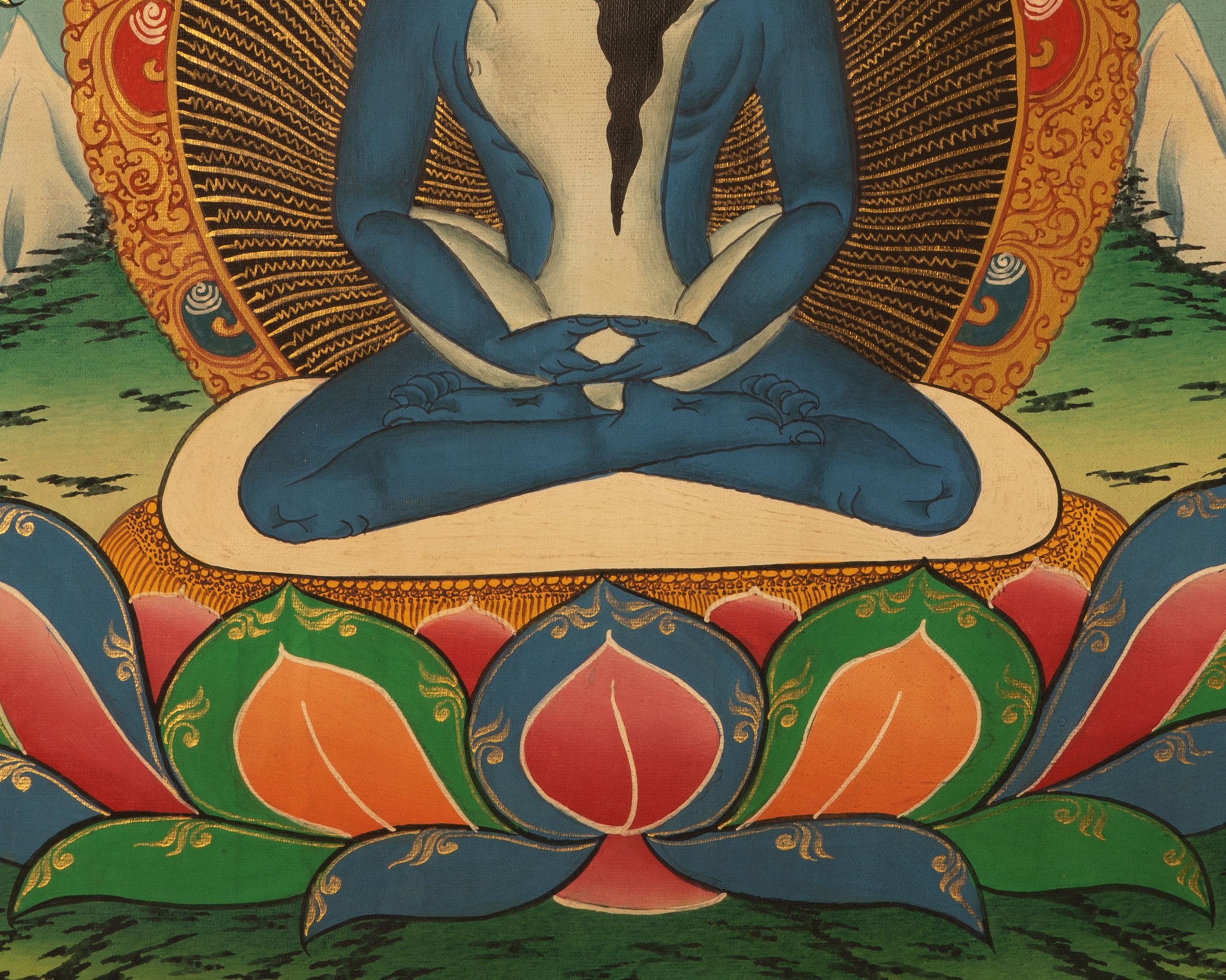 Samantabhadra Yab Yum Buddha | Small Size Original Hand-Painted Thangka