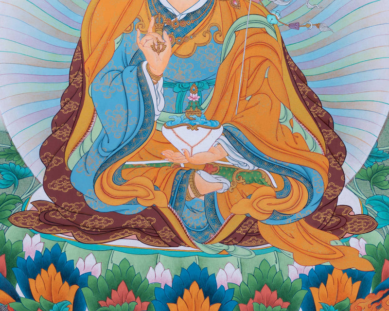 Padmasambhava Meditation Thangka Print | Blessings of Guru Rinpoche | The Lotus Born Master