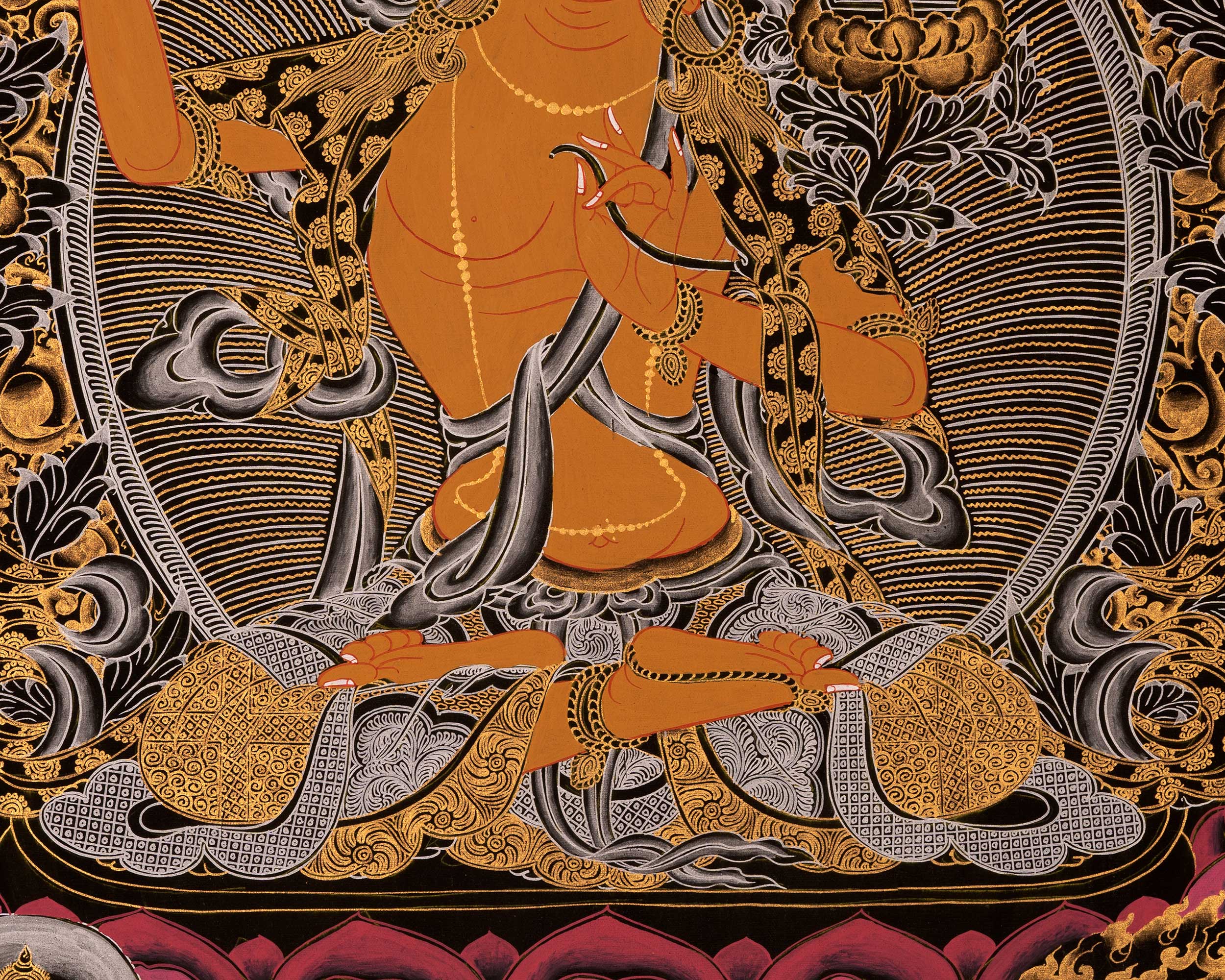 Bodhisattva Manjushree Thangka | Buddhist Art Painting