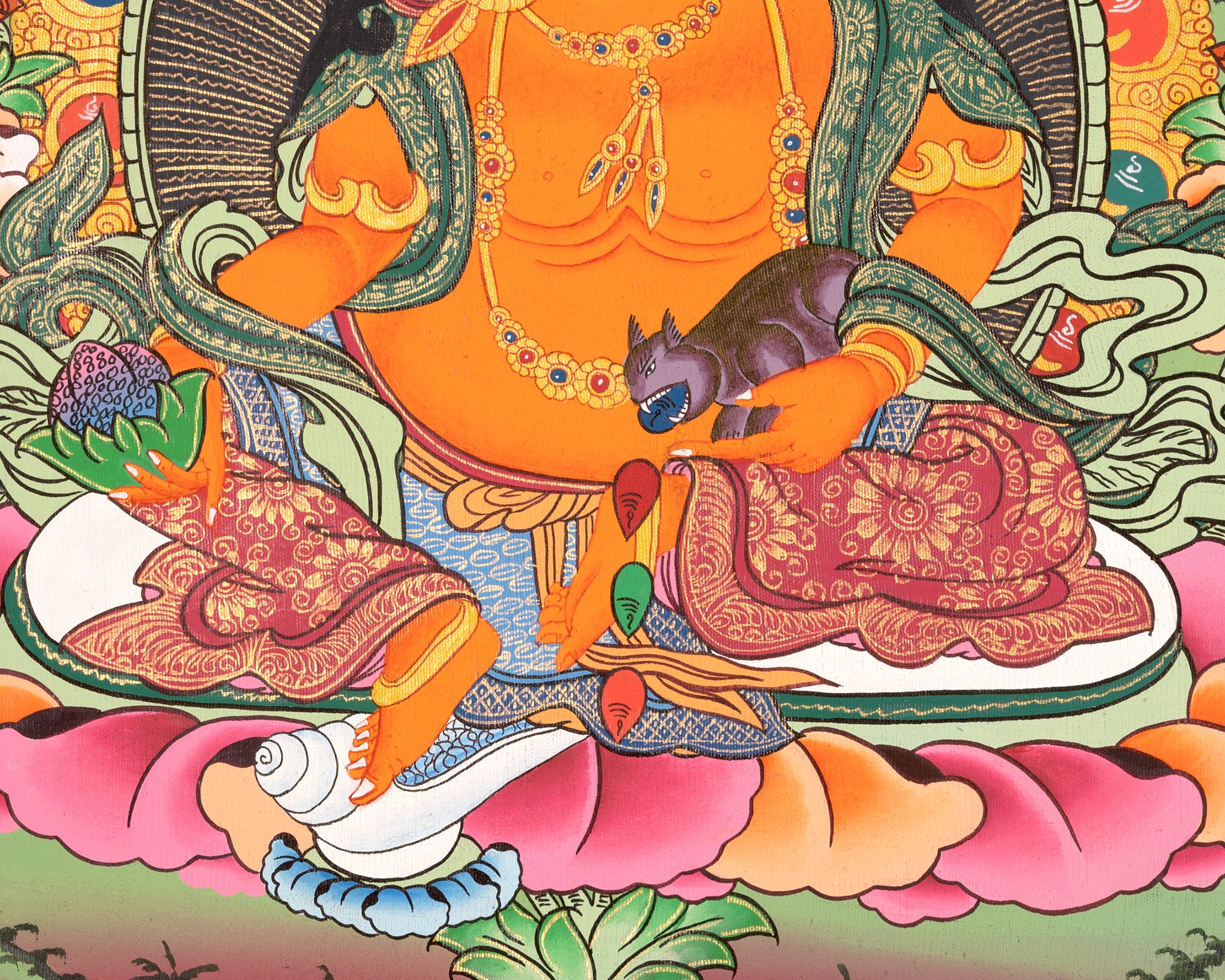Wealth Buddha Dzambhala | Thangka for Prosperity and Abundance