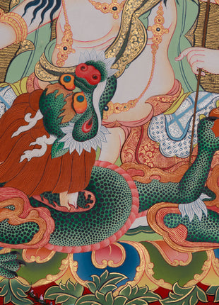 Tibetan Wealth Deity, White Dzambhala | Guardian of Prosperity and Vajrayana Abundance