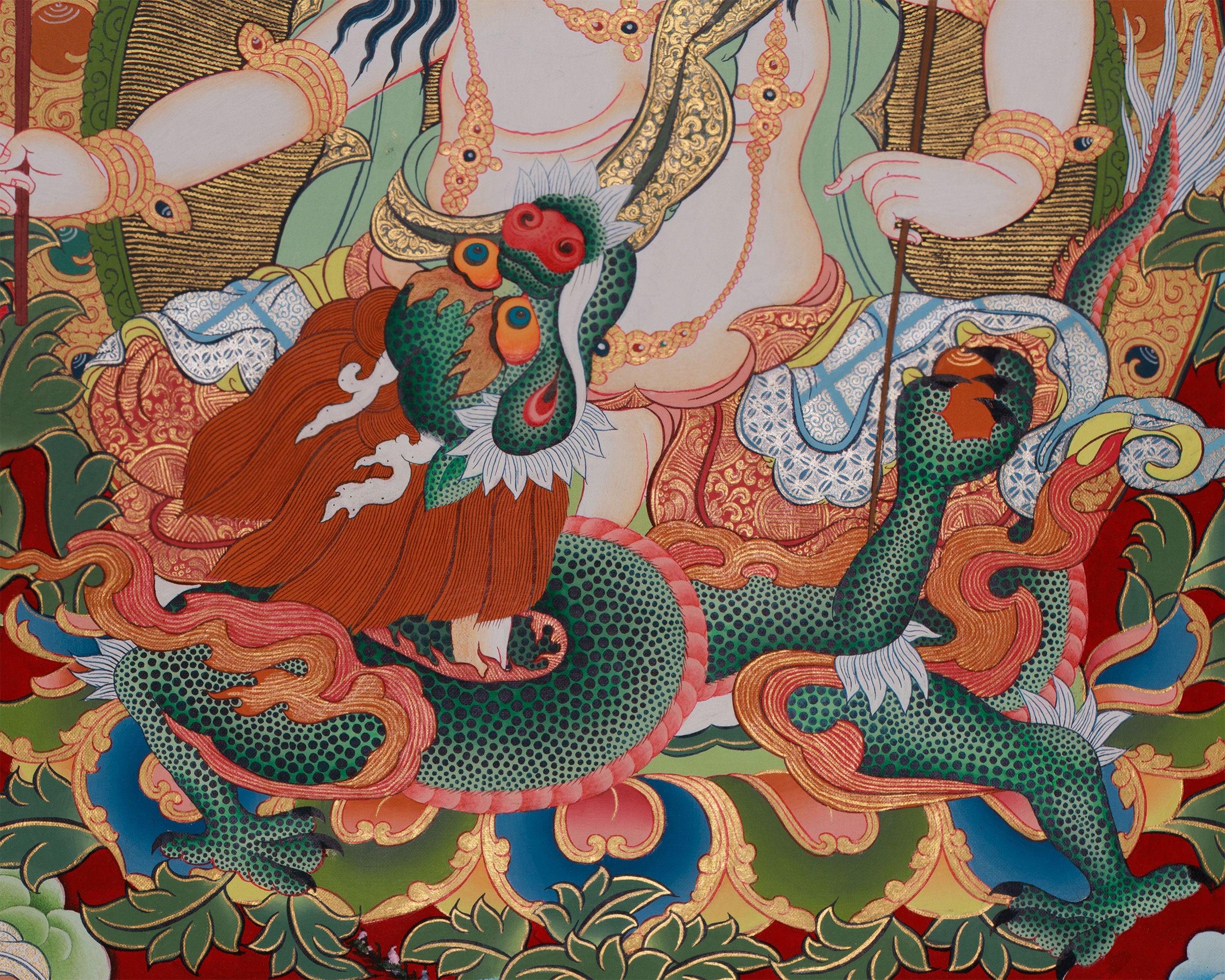 Tibetan Wealth Deity, White Dzambhala | Guardian of Prosperity and Vajrayana Abundance