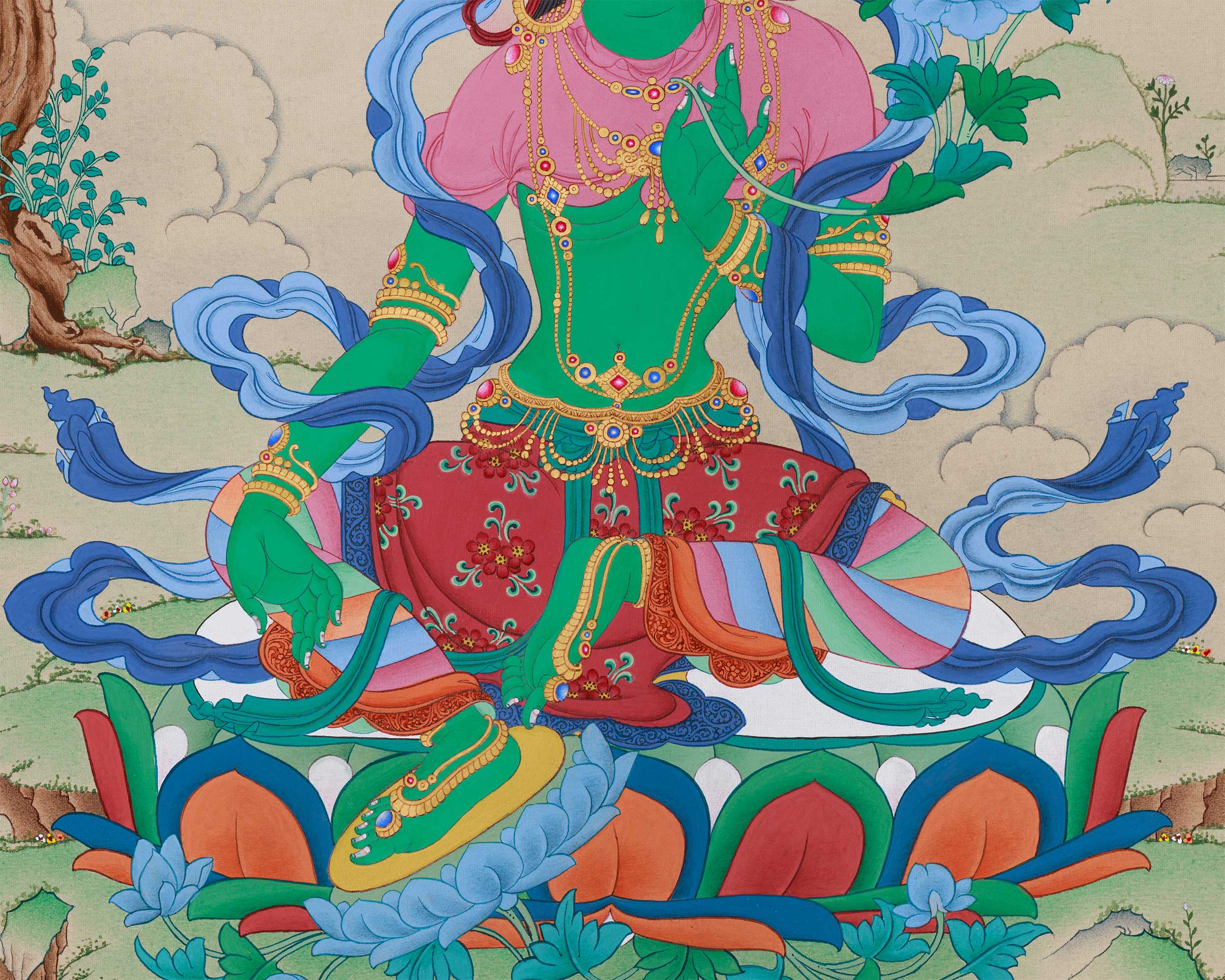 Buddhist Compassion Goddess, Green Tara | Protector and Mother of Liberation