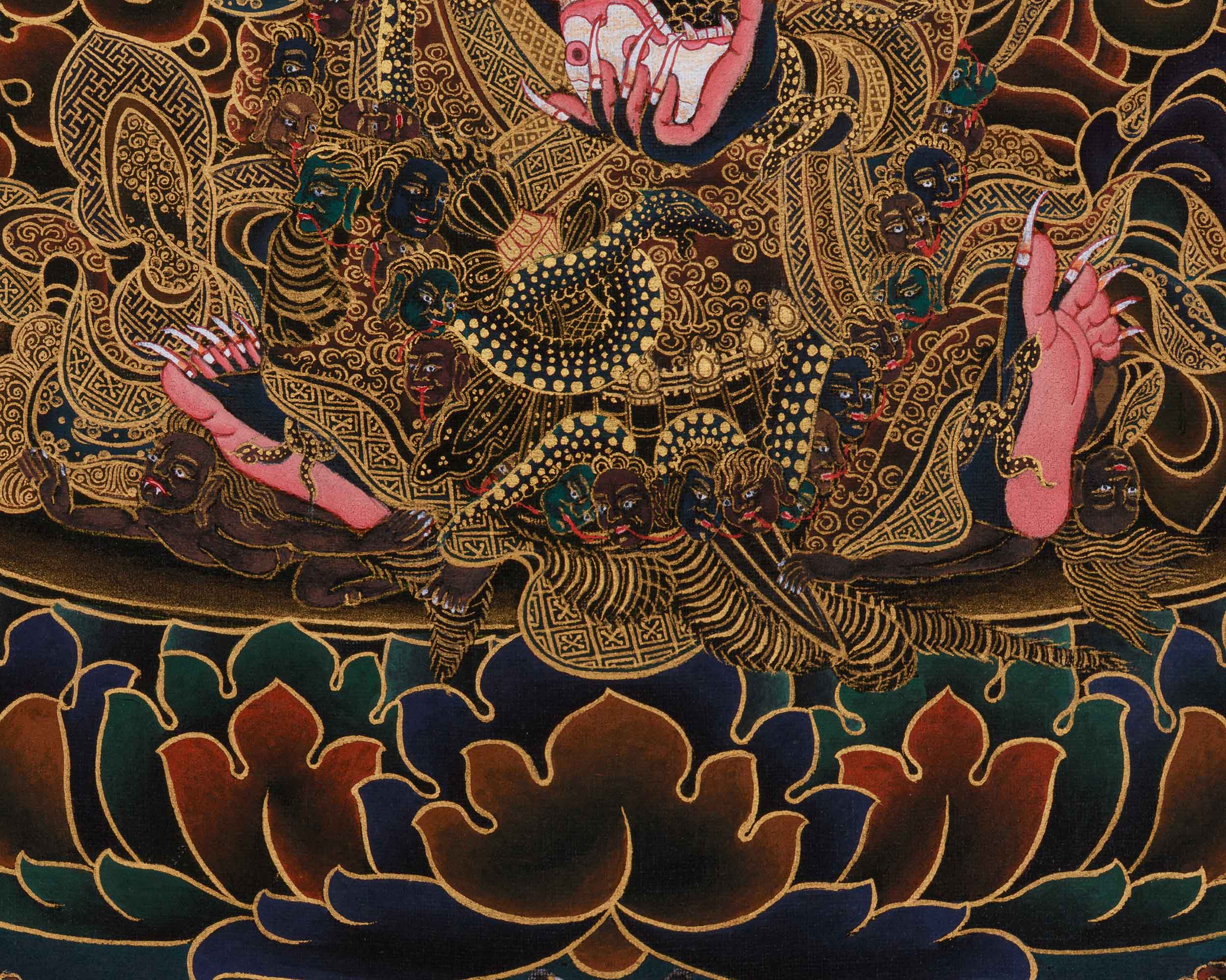 Wrathful Mahakala Bernagchen Thangka | Protector Buddhist Deity