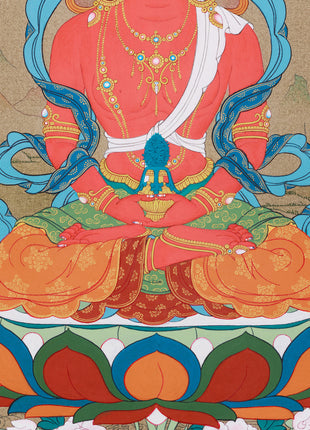 Amitayus : Buddha of Infinite Light | Vajrayana Thangka Art
