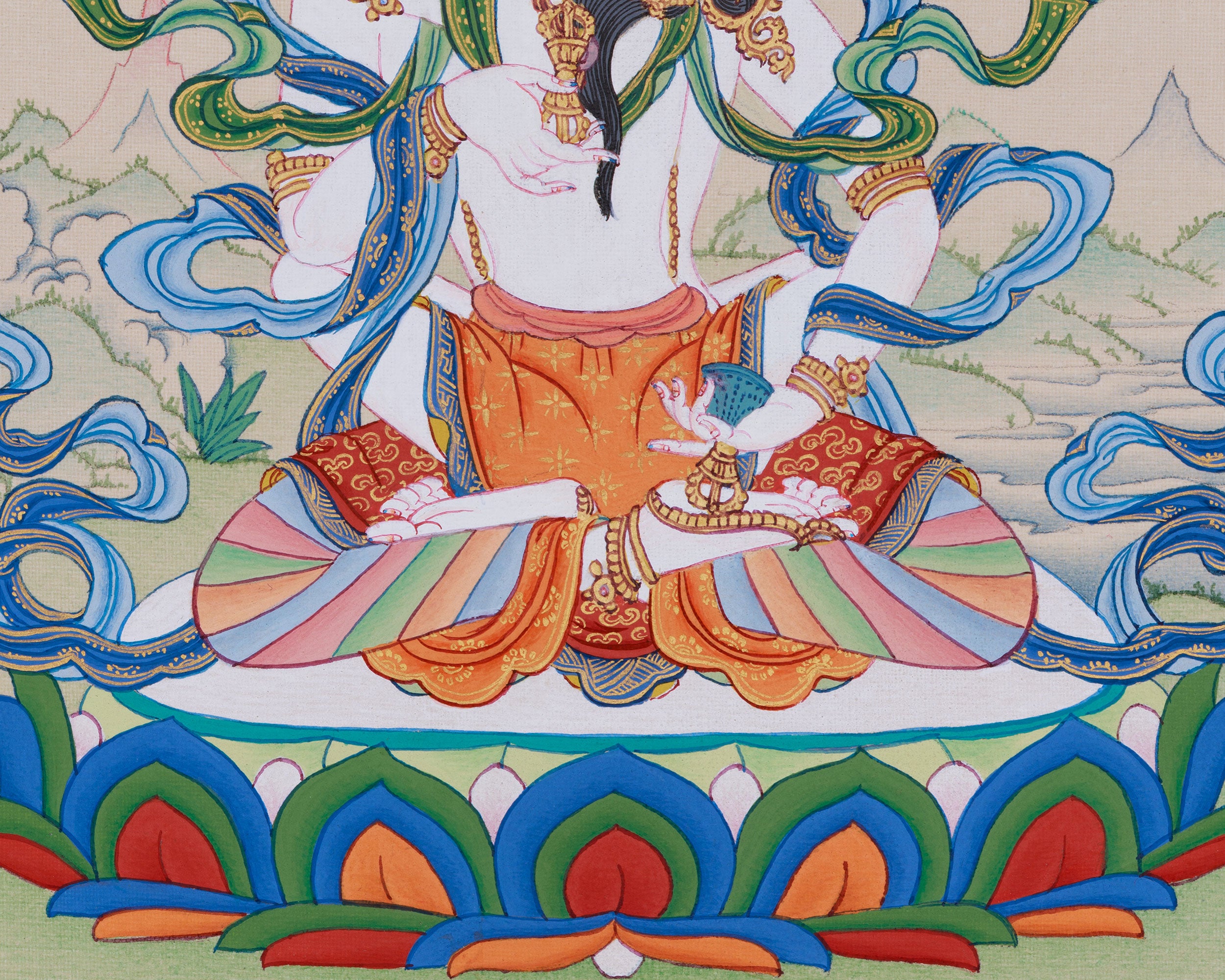Purification Deity, Vajrasattva | Thangka for Karma Cleansing and Meditation