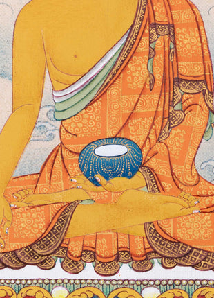 Siddhartha Gautama Art | Hand-Painted Shakyamuni Buddha Thangka | Buddhist Wall Decors