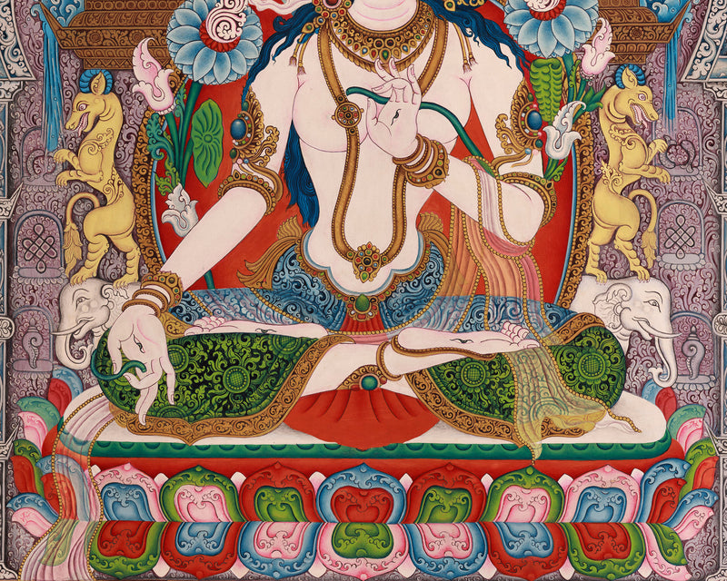 Mother of All Buddhas, White Tara Thangka | Compassion and Protection