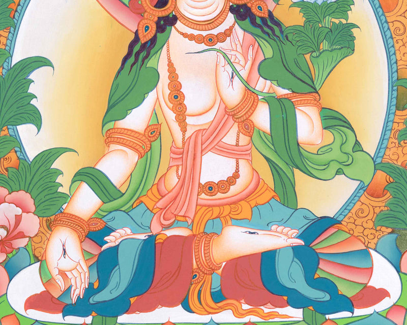 Goddess White Tara Thangka | Art For Healing and Blessings | Mother of All Buddhas