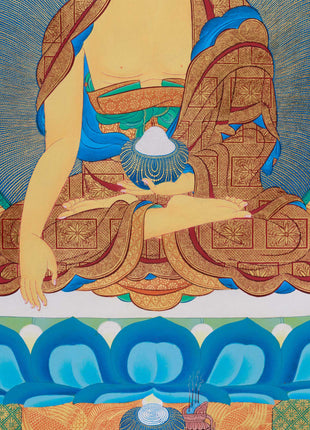 Gautam Buddh Thangka | Traditional Tibetan Buddhist Painting