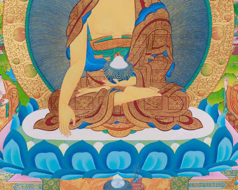 Gautam Buddh Thangka | Traditional Tibetan Buddhist Painting