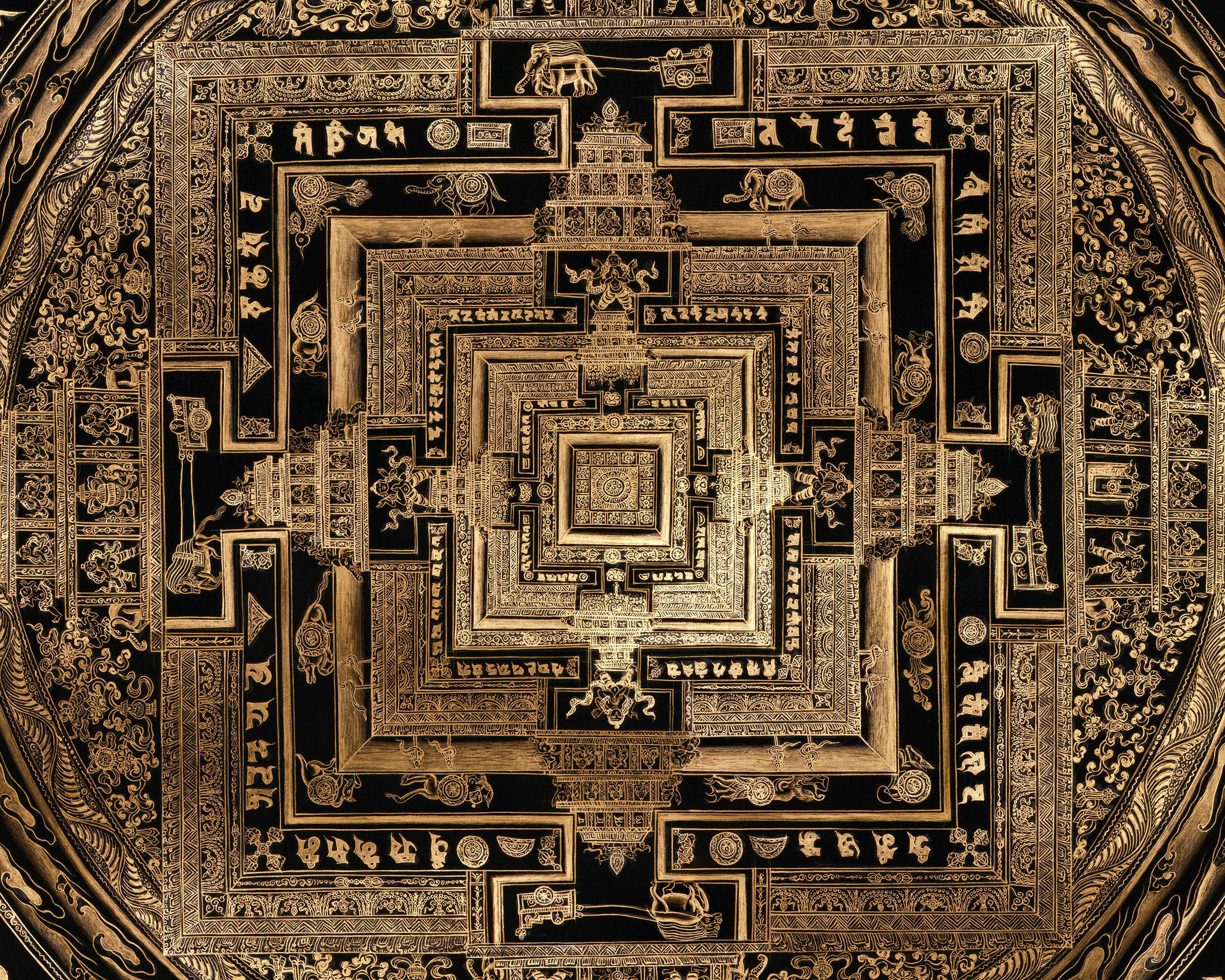 Kalachakra Mandala Print | A Sacred Wheel of Time and Cosmic Harmony