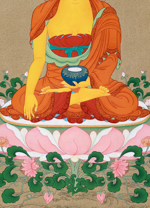 Enlightened Shakyamuni Buddha Thangka Painting | Hand-painted in Enlightenment Studio