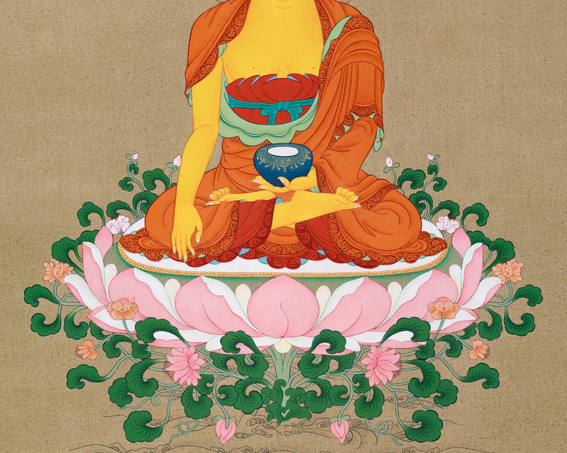 Enlightened Shakyamuni Buddha Thangka Painting | Hand-painted in Enlightenment Studio