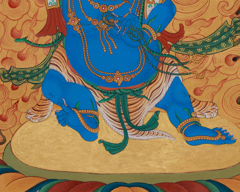 Fierce Protector Vajrapani Thangka | Guardian of the Dharma | Himalayan Artwork