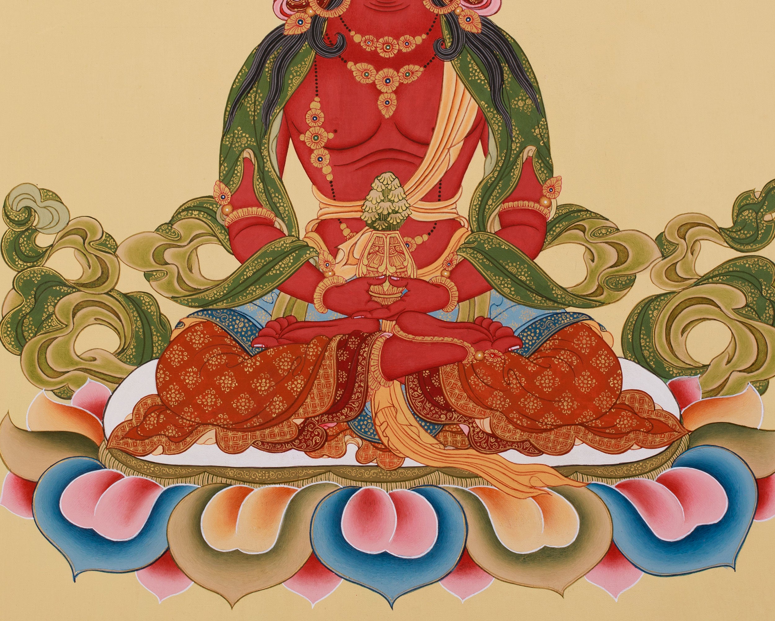 Amitayus Buddha of Infinite Light | Tibetan Longevity Thangka