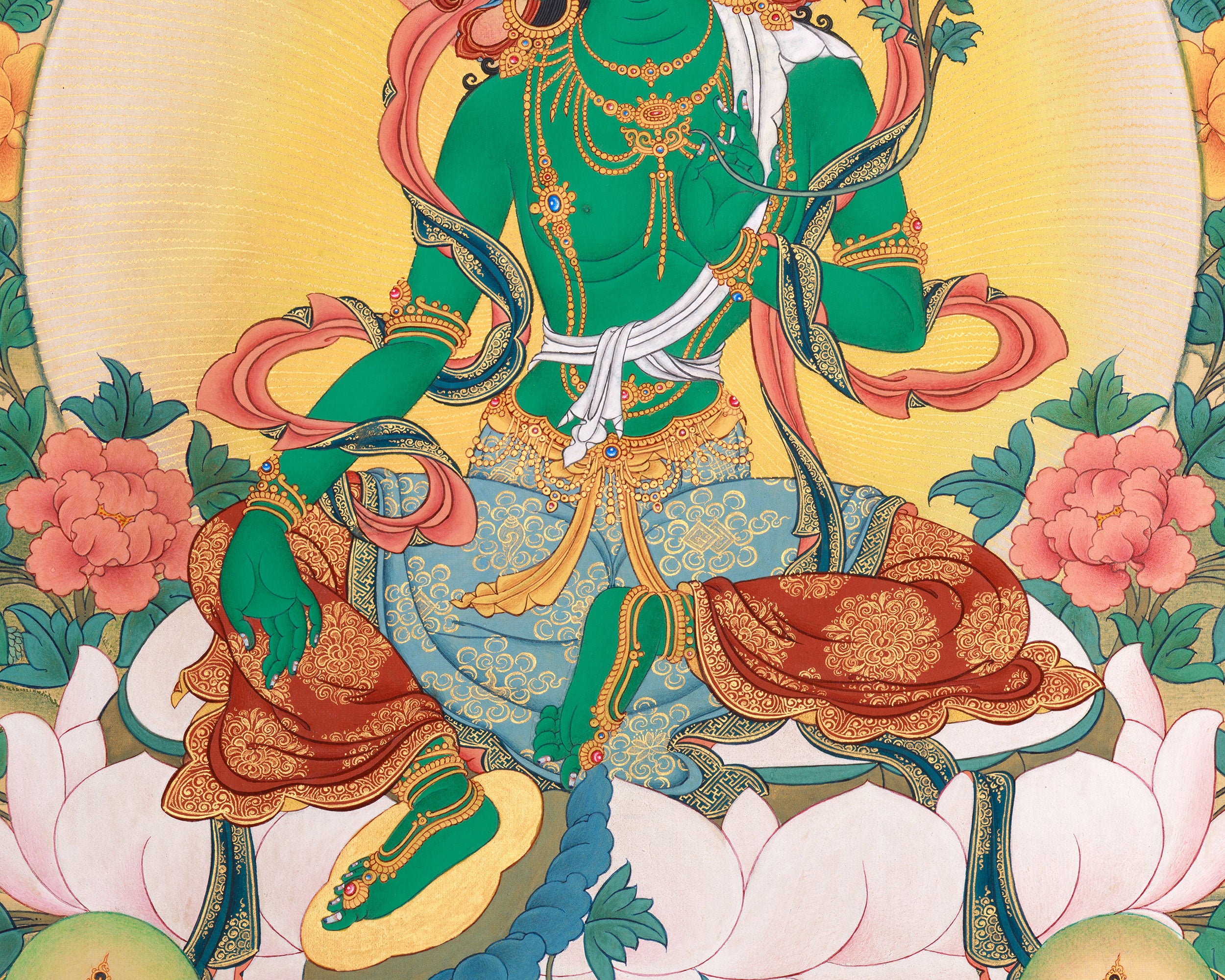Suryagupta 21 Taras Thangka Print | Wisdom and Protection | Print on Hahnemühle Paper