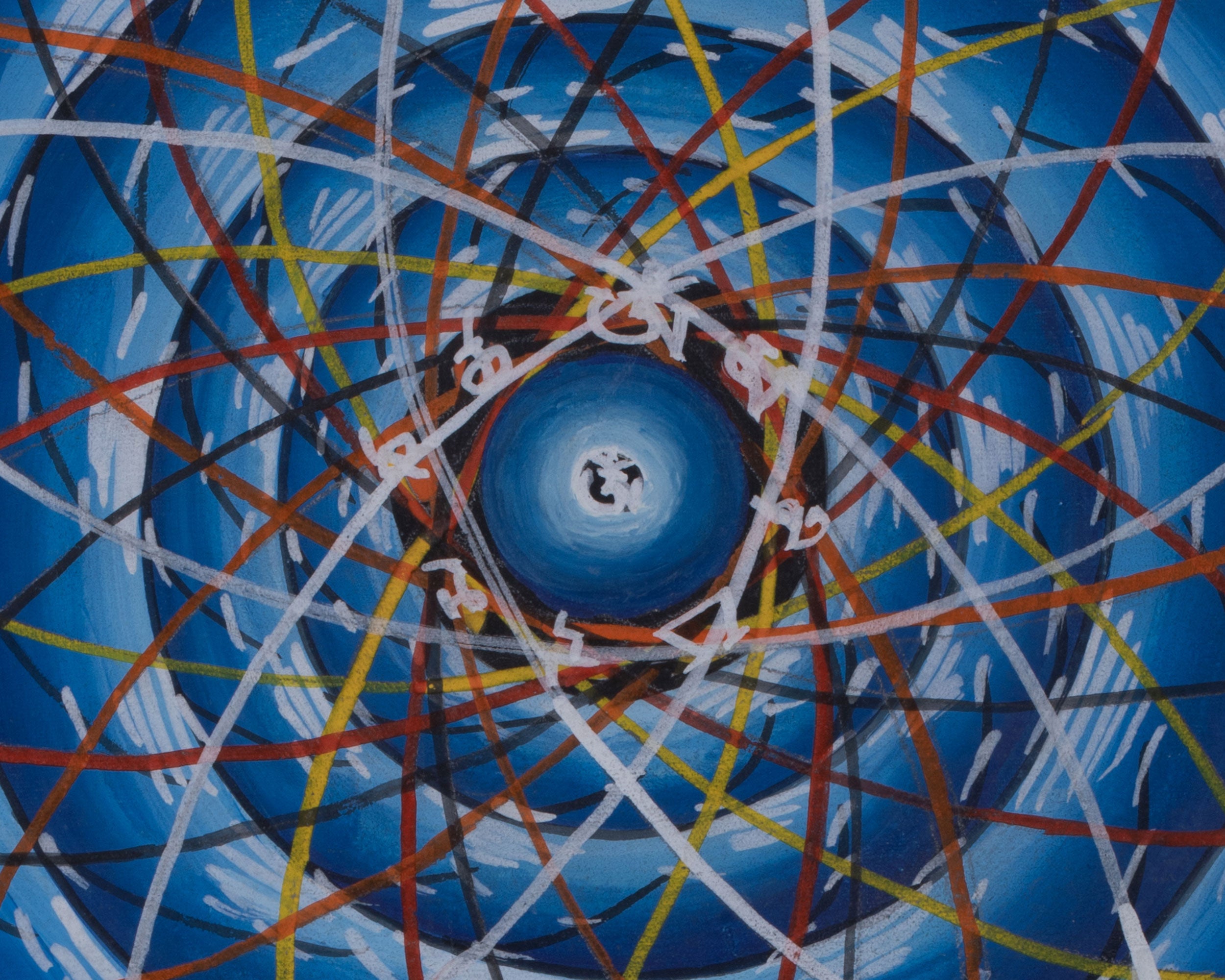 Hand-Painted Cosmic Mandala | Sacred Geometry Art