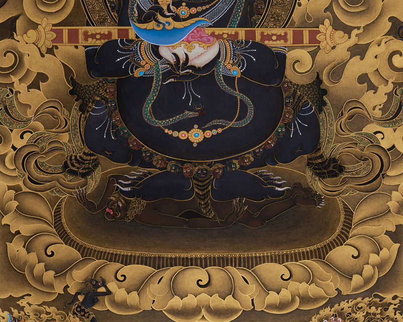 Shakyapa Mahakala Thangka | Protector of the Sakya Tradition