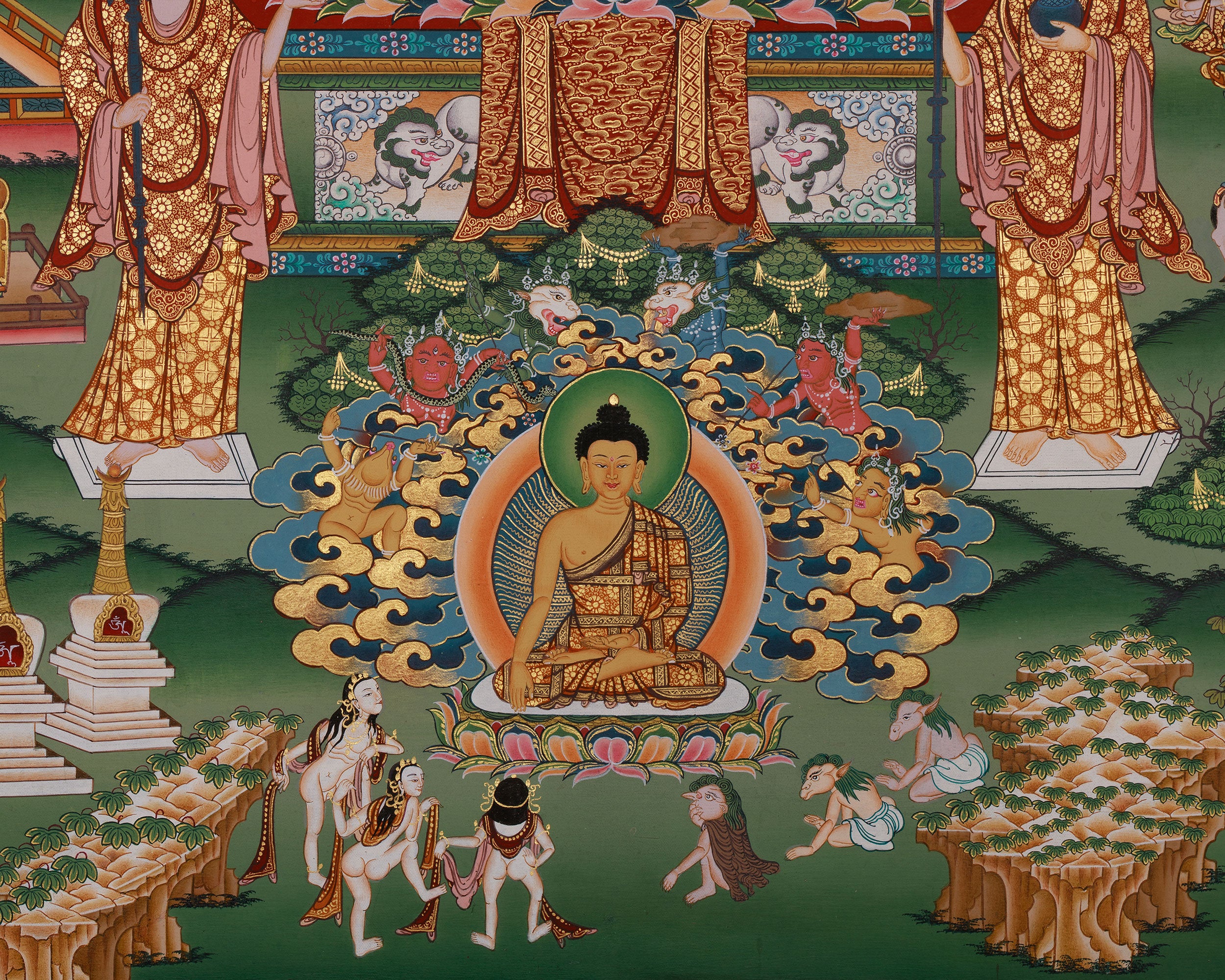 Buddha Life Story Canvas Print | Buddha's Journey to Enlightenment