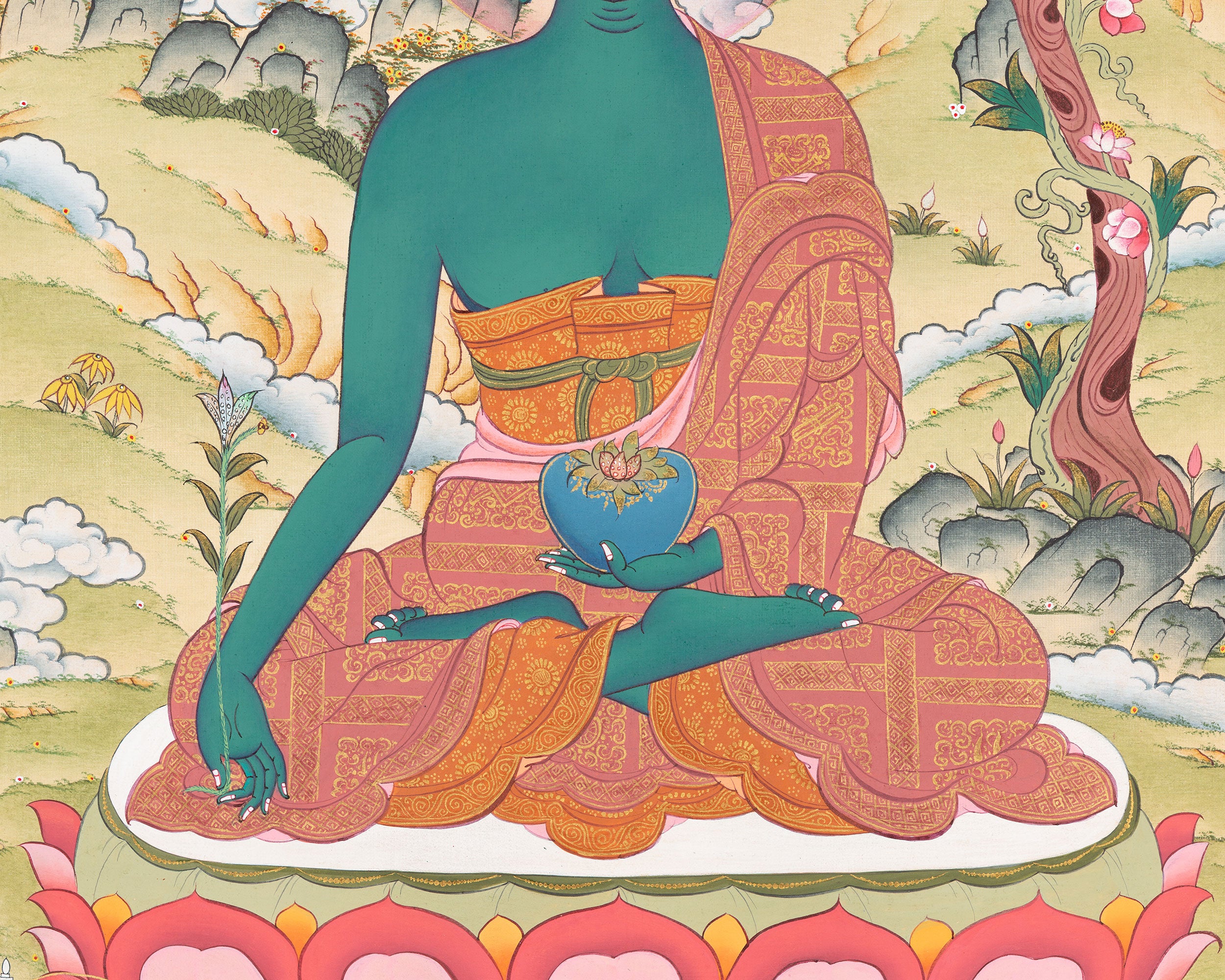 Thangka Of Medicine Buddha | Healing Buddha | Traditional Art