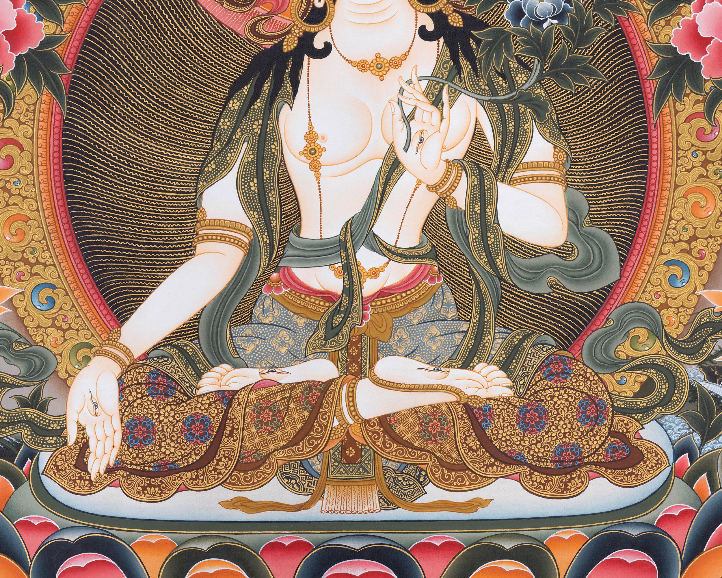 White Tara with Bodhisattva | Sita Tara The Female Buddha Artwork