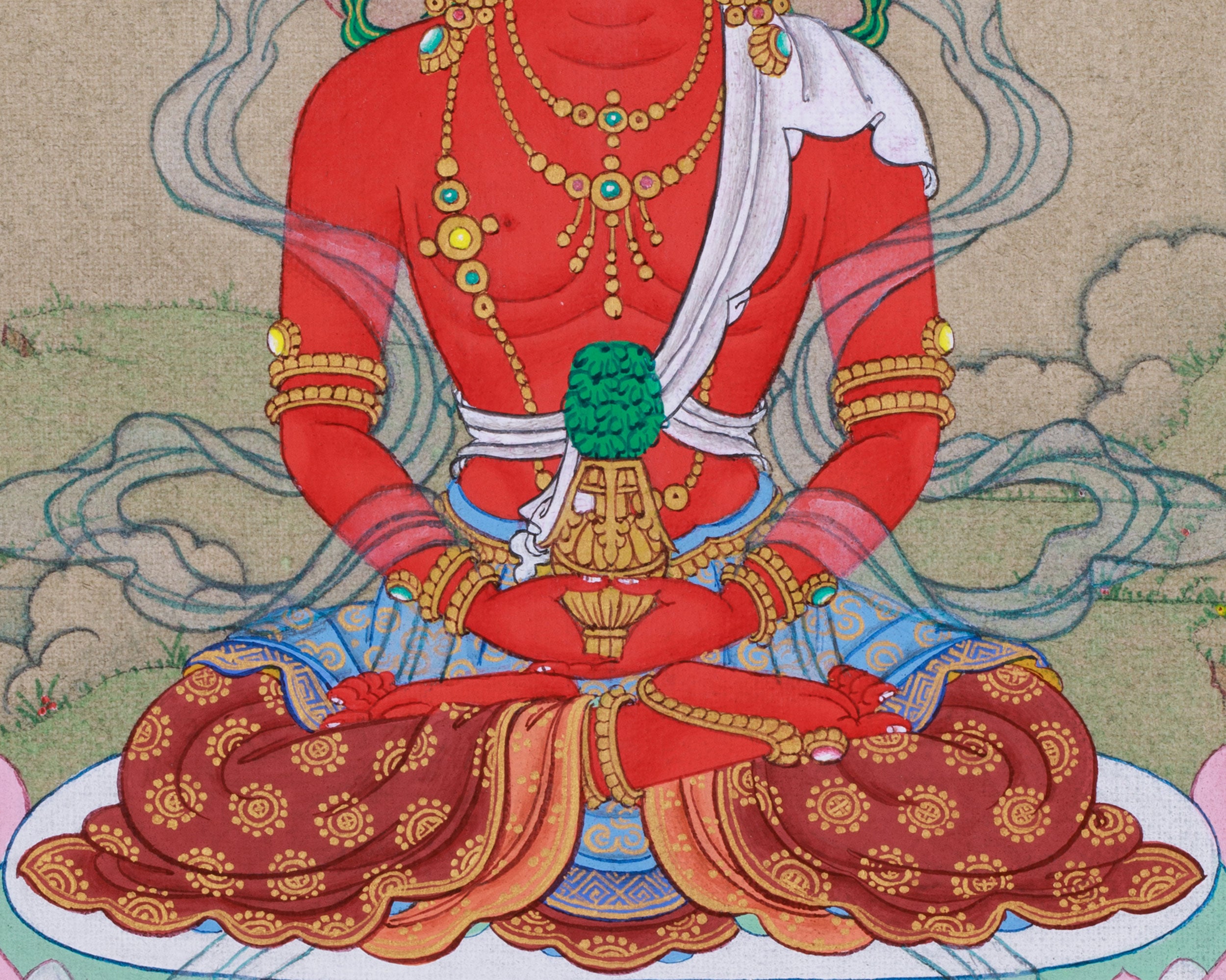 Thangka of Amitayus | The Buddha of Longevity and Eternal Life