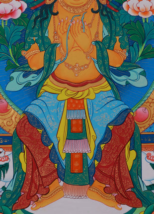 Hand-Painted Maitreya Buddha Art | Symbol of Future Enlightenment and Compassion