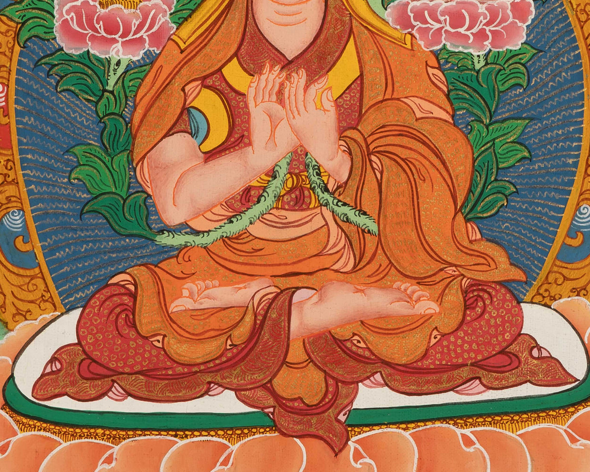 Tsongkhapa Tibetan Thangka | Art Painting for Meditation